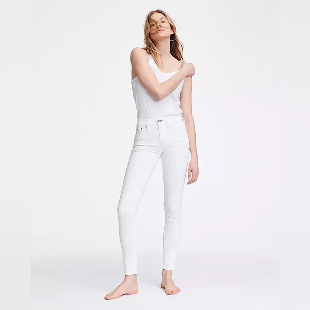 Rag & Bone Cate Skinny Jeans, size 27, white